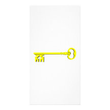 Vintage Key Photo Card Template