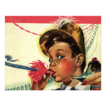 Vintage Kinder, Mädchen-Geräusch-Hersteller, Gebur Personalisierte Ankündigung