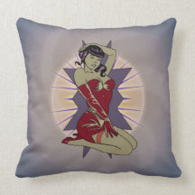Vintage Kissen der Frauen-Pin-Oben