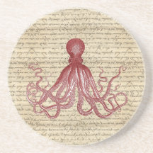 Vintage Krake Bierdeckel