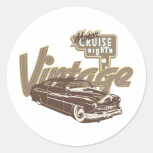 Vintage Kreuzfahrt-Nacht Sticker