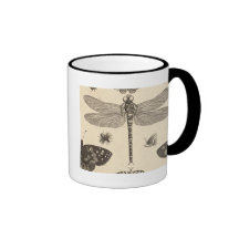 Vintage Kunst der Libellen-(Detail) Teetasse