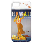 Vintage Kunst-hawaiische Insel-Karte Hawaiis Hula iPhone 5 Etuis