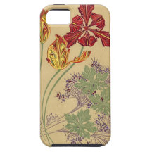 Vintage Kunst Nouveau Tulpen iPhone 5 Etuis