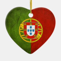 Vintage künstlerische Grunge-Portugal-Flagge Weihnachtsbaum Ornamente