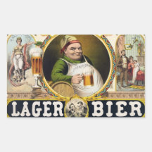 Vintage Lager-Bier Anzeige Aufkleber