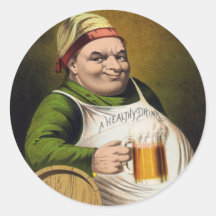 Vintage Lager-Bier Anzeige Runder Aufkleber