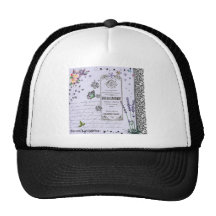 Vintage Lavendel-Collage Netzcap