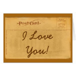 Vintage Liebe der Postkarten-I Sie! Gruß-Karte
