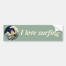 Vintage Liebe in der Brandung; Romantischer Kuss d Autosticker