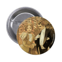 Vintage Liebe Romance, Kunst Nouveau, Alphonse Muc Anstecknadel