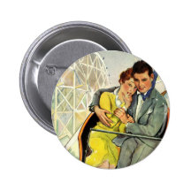 Vintage Liebe und Romance, Rollen-Untersetzer-Fahr Buttons