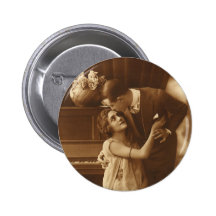 Vintage Liebe und Romance, romantische Musik Anstecknadel