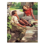 Vintage Liebe und Romance Unicoed-Studenten Postkarten