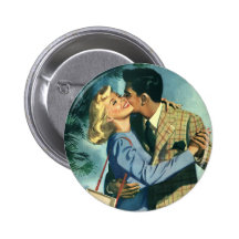 Vintage Liebe und Romance, Weihnachtstanz Buttons