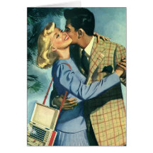 Vintage Liebe und Romance, Weihnachtstanz Karte