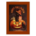 Vintage Liebhaber Halloween Grußkarten