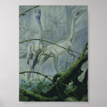 Vintage Megapnosaurus oder Syntarsus Dinosaurier Posterdruck