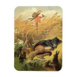 Vintage Mietze in der Stiefel-feenhaften Geschicht Vinyl Magnet