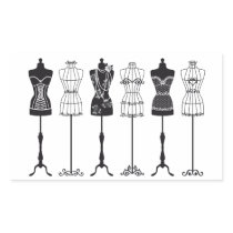 Vintage Modemannequin-Silhouetten aufkleber