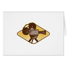 Vintage Movie Film Camera Retro Cards