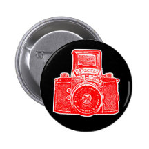 Vintage Ostdeutsche Kamera II - Rot Anstecknadel