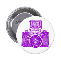 Vintage Ostdeutsche Kamera - lila Anstecknadelbuttons