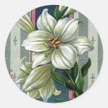 Vintage Osterlilien Aufkleber