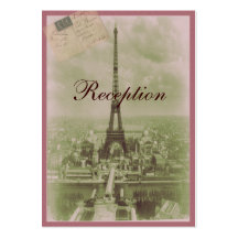 Vintage Paris-Hochzeit Visitenkarte