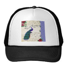 Vintage Pfau-Lied-Collage Kappen