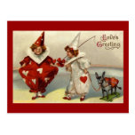 Vintage Pierrots Valentine-Postkarte