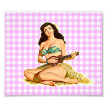 Vintage Pinup-Dame Photo Druck