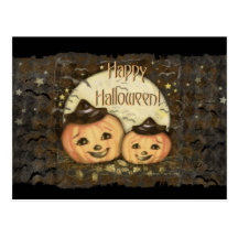 Vintage Postkarte Halloweens