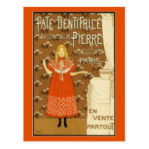 Vintage Postkarte:  Pastete-Zahnputzmittel
