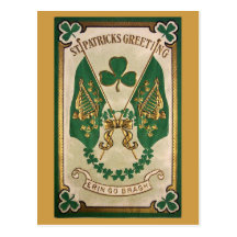 Vintage Postkarte St. Patricks Tages