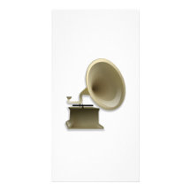Vintage Record Player Photo Card