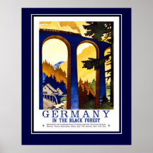 Vintage Reise Deutschland der schwarze Wald groß Posterdrucke
