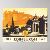 Vintage Reise Edinburghs LNER Plakatdruck