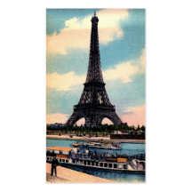 Vintage Reise Eiffel-Turm-Paris Frankreich Visitenkarten Vorlagen