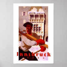 Vintage Reise Innsbrucks Österreich Posterdruck