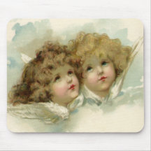 Vintage Religion, viktorianische Weihnachtsengel Mauspads