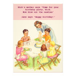 Vintage Retro Geburtstags-Party Einladung