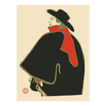 Vintage retro vektorkunst Aristide Bruant Postkarte