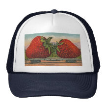 Vintage riesige Erdbeeren Retrokappen