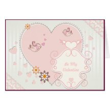 Vintage Romanze Valentinstagkarte