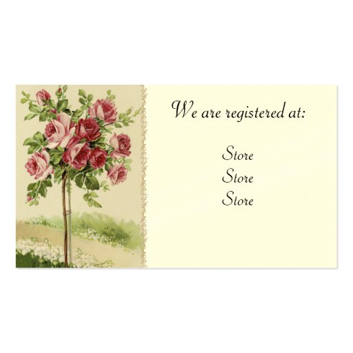Vintage Rose, die Registery Karten Wedding ist Visitenkarten Vorlagen