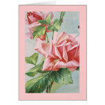 Vintage Rose mit Blumen Grußkarten