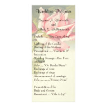 Vintage Rosen-Hochzeits-Programme Kartendruck