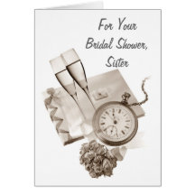 VINTAGE SCHWESTER-BRAUTPARTY-KARTE