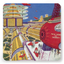 Vintage Science Fiction futuristisches New York Ci Personalisierte Ankündigung